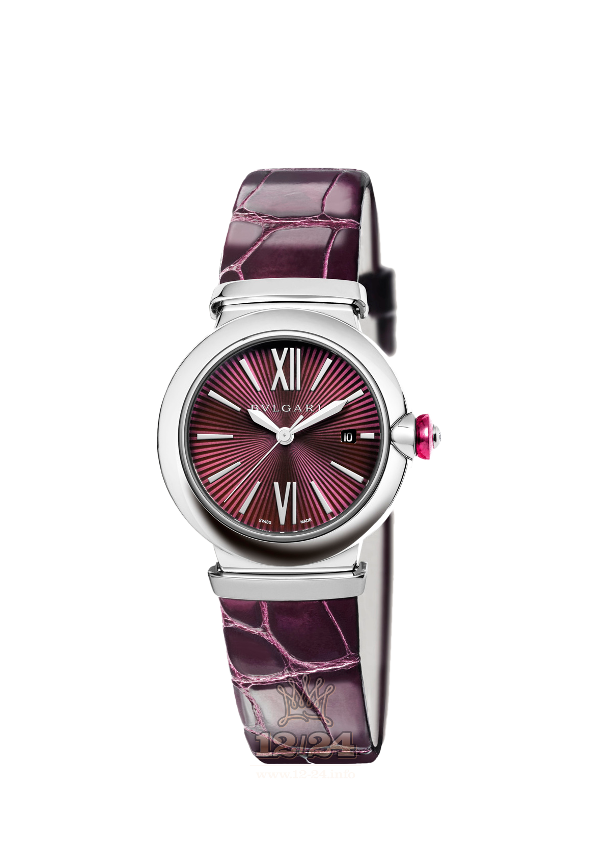 Bvlgari Lvcea Watch 102495 LU33C7SLD 33 mm Stainless steel Case Purple Dial
