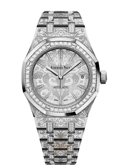 Audemars Piguet Royal Oak Watch 15456BC.ZG.1251BC.01 37 mm White gold Case Silver Dial