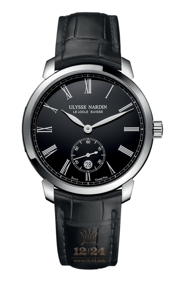 Ulysse Nardin Classic Watch 3203-136-2/E2 40 mm Stainless steel Case Black Dial