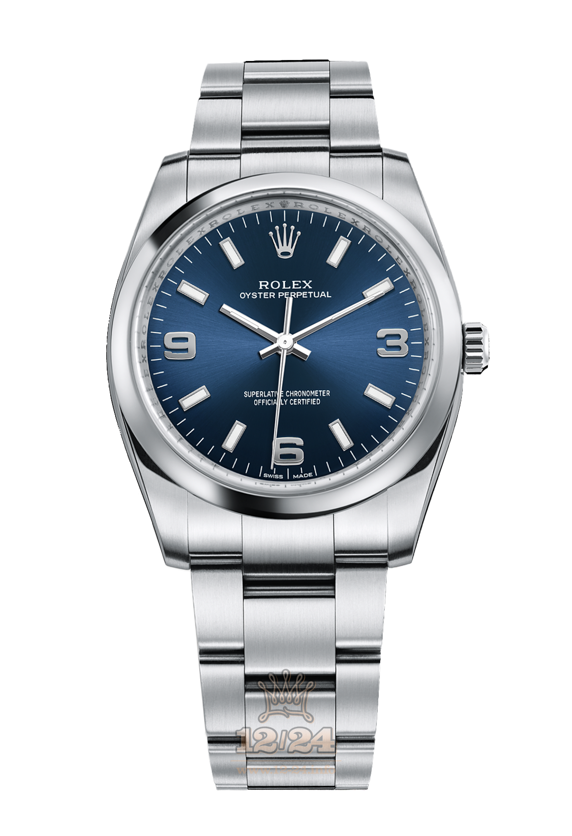 Rolex Oyster Perpetual Watch 114200-0014 34 mm Stainless steel Case Dark blue Dial