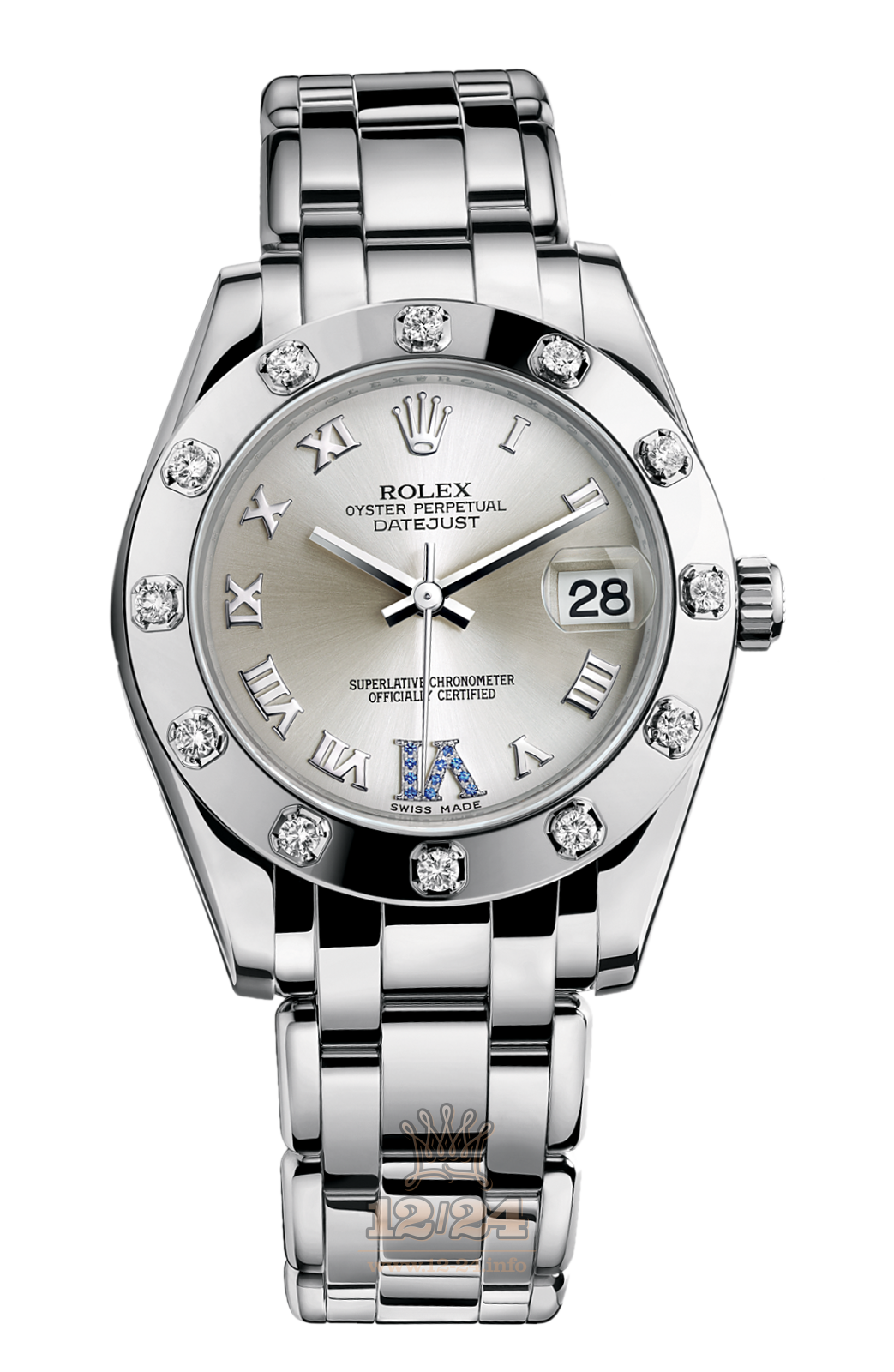 Rolex Datejust Watch 81319-0040 34 mm White gold Case Silver Dial