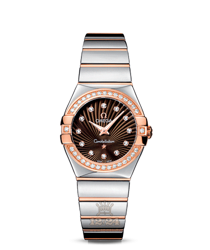 Omega Constellation Watch 123.25.27.60.63.002 27 mm Steel / Pink gold Case Brown (chocolate) Dial