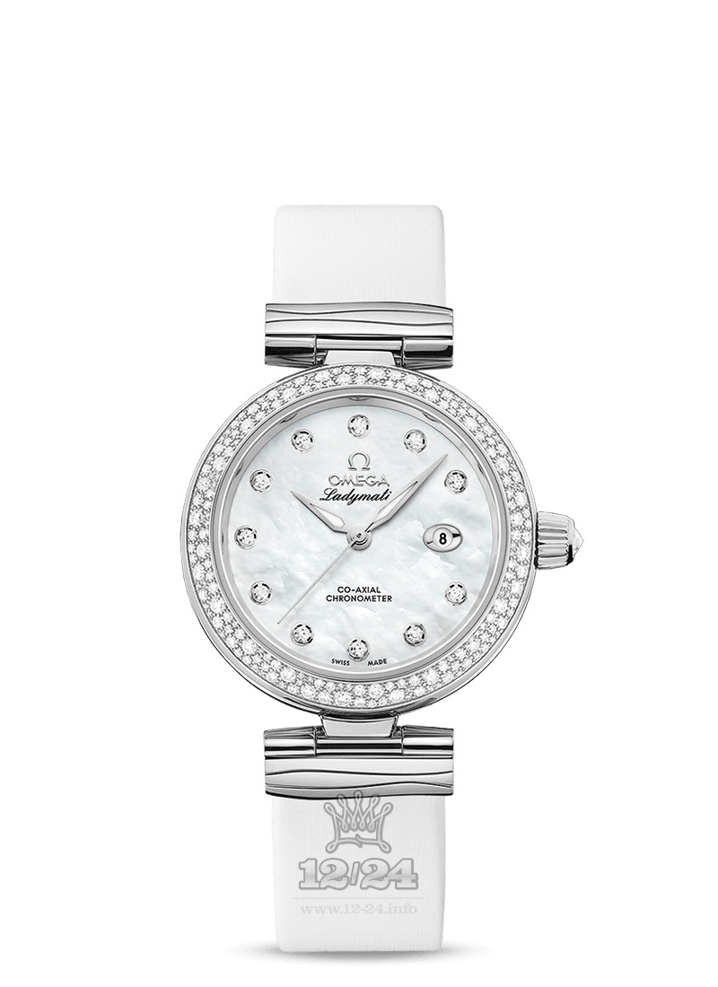 Omega Ladymatic Watch 425.37.34.20.55.002 34 mm Stainless steel Ceramics Case White Dial