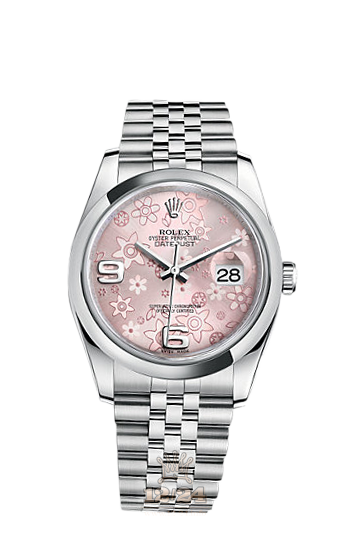 Rolex Datejust Watch 116200-0086 36 mm Stainless steel Case Pink Dial