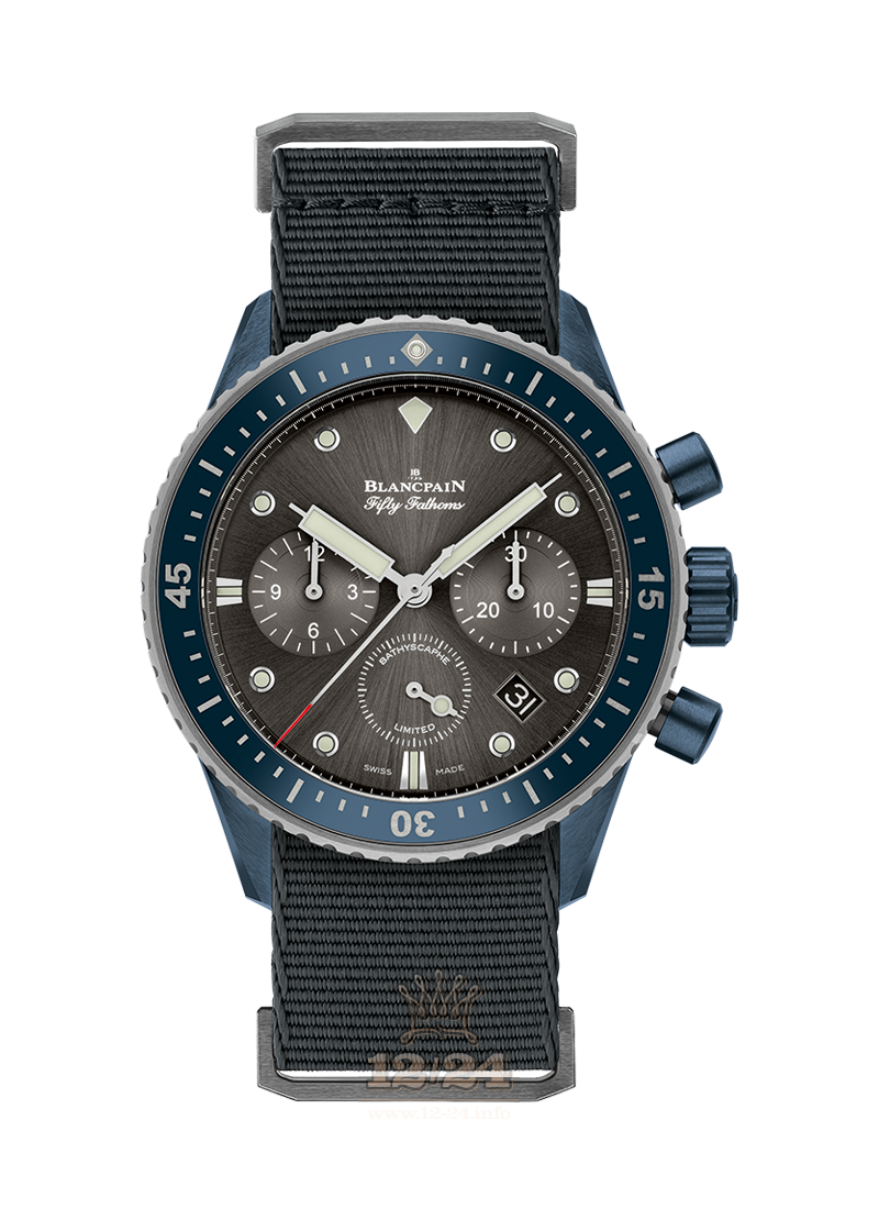 Blancpain Fifty Fathoms Watch 5200-0310-NAG A 44 mm Ceramics Case Gray Dial