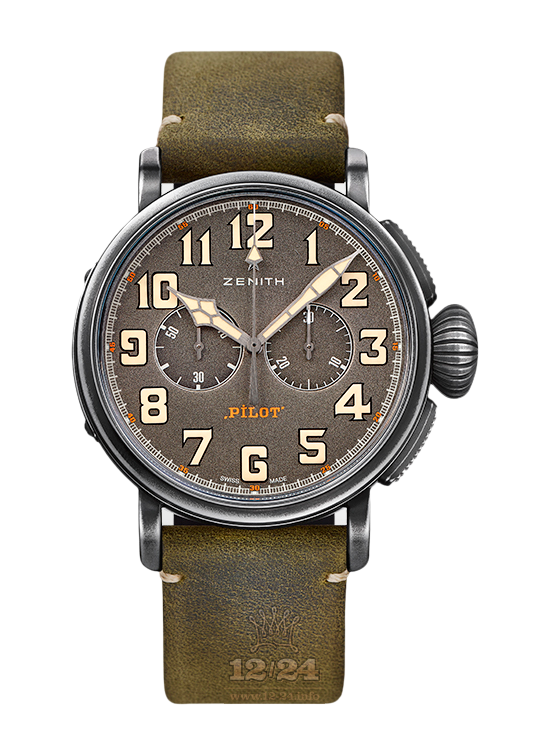 Zenith Pilot Watch 11.2430.4069/21.C773 45 mm Stainless steel Case Gray Dial