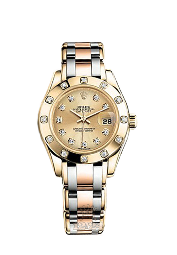 Rolex Pearlmaster Watch 80318-0069 29 mm Yellow gold Case Golden Dial