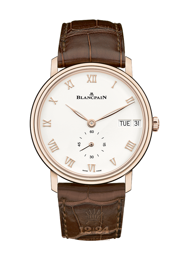Blancpain Villeret Watch 6652-3642-55 40 mm Pink gold Case White Dial