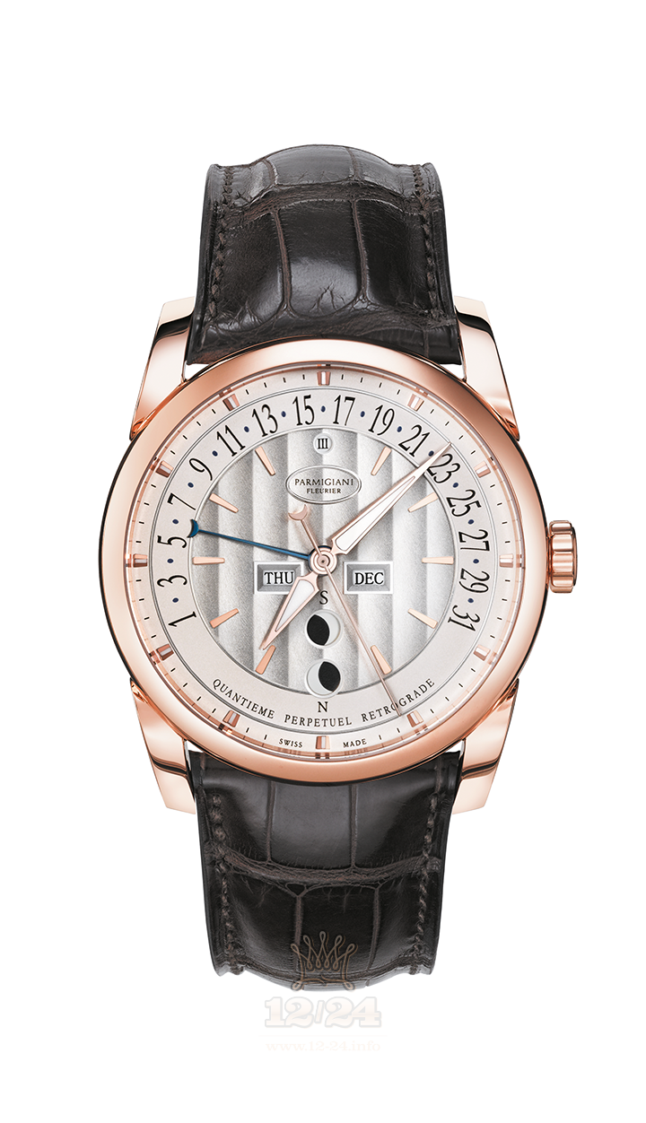 Parmigiani Fleurier Tonda Watch PFH227-1002600-HA1241 Pink gold Case Silver Dial