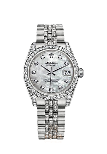Rolex Datejust Watch 178159-0022 31 mm White gold Case White Dial