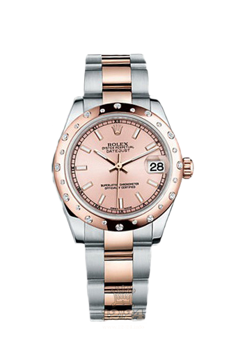 Rolex Datejust Watch 178341-0060 31 mm Steel / Pink gold Case Pink Dial