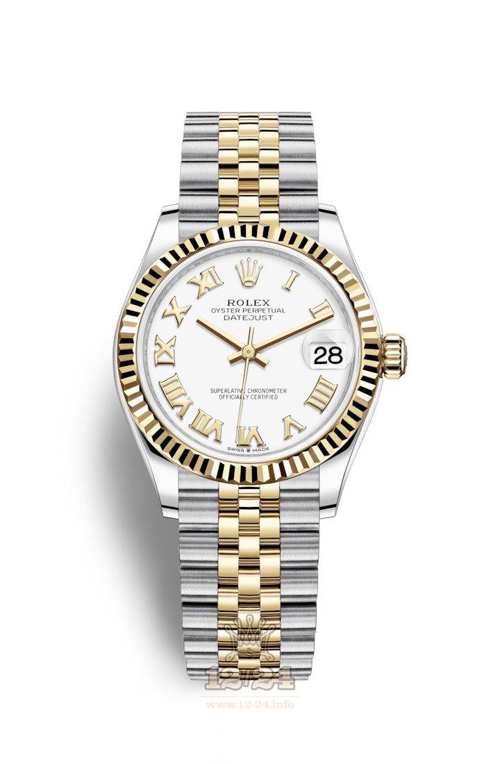 Rolex Datejust Watch 278273-0002 31 mm Stainless steel Yellow gold Case White Dial