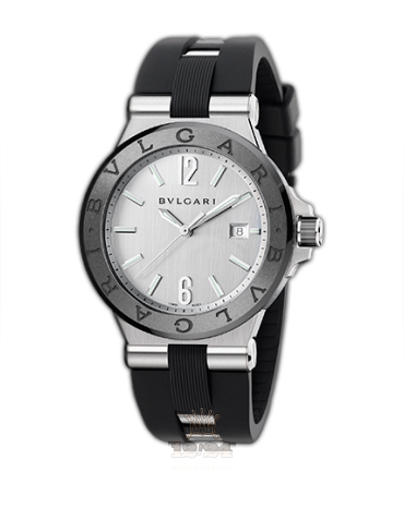 Bvlgari Diagono Watch 102252 DG42C6SCVD 42 mm Stainless steel Ceramics Case Silver Dial