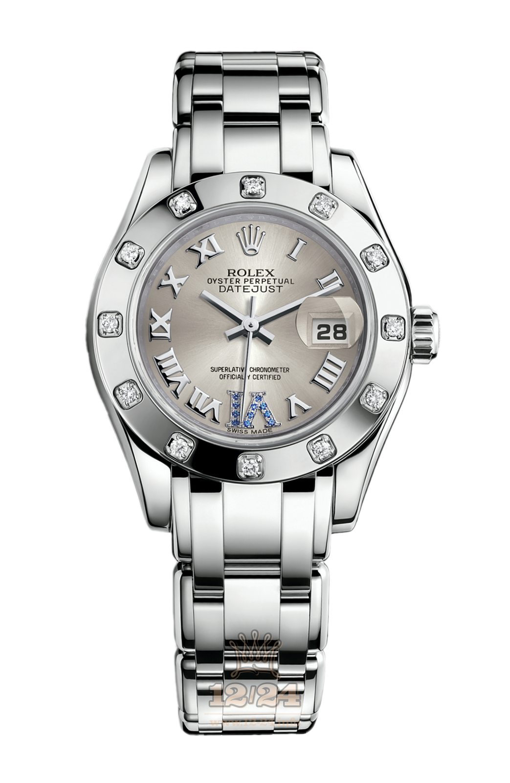 Rolex Lady-Datejust Watch 80319-0116 29 mm White gold Case Silver Dial