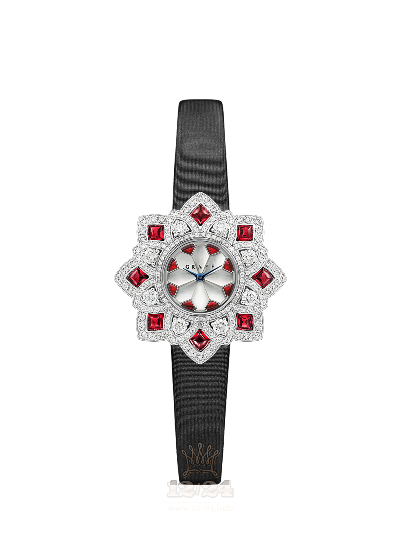 Graff Jewellery Watches Watch FloralGraff-Ruby White gold Case Silver Red Dial