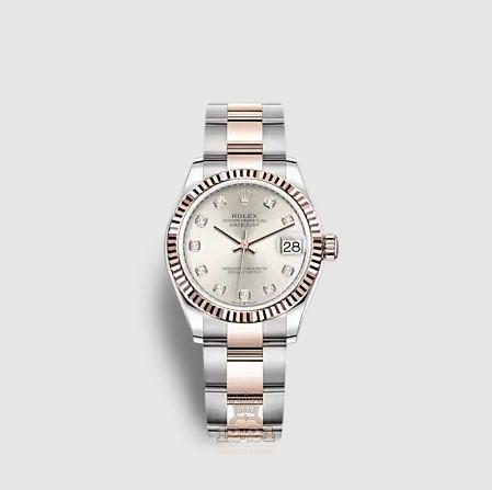 Rolex Datejust Watch 278271-0015 31 mm Stainless steel Pink gold Case Silver Dial