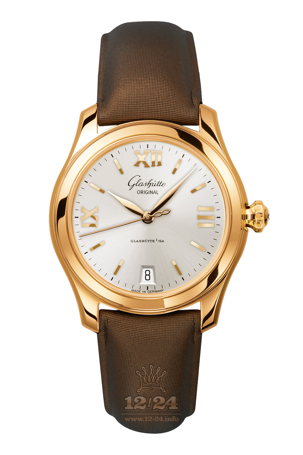 Glashutte Ladies Watch 1-39-22-04-01-44 36 mm Pink gold Case Silver Dial