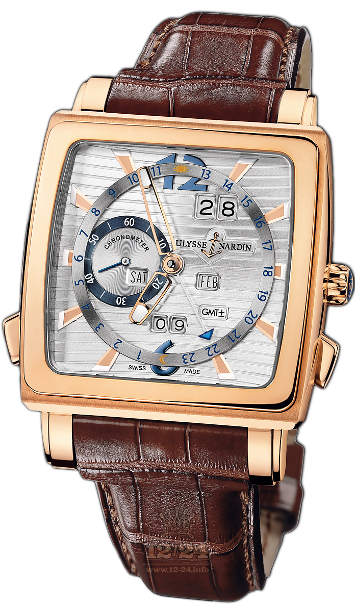 Ulysse Nardin Classic Watch 326-90/91 42 mm Pink gold Case Silver Dial