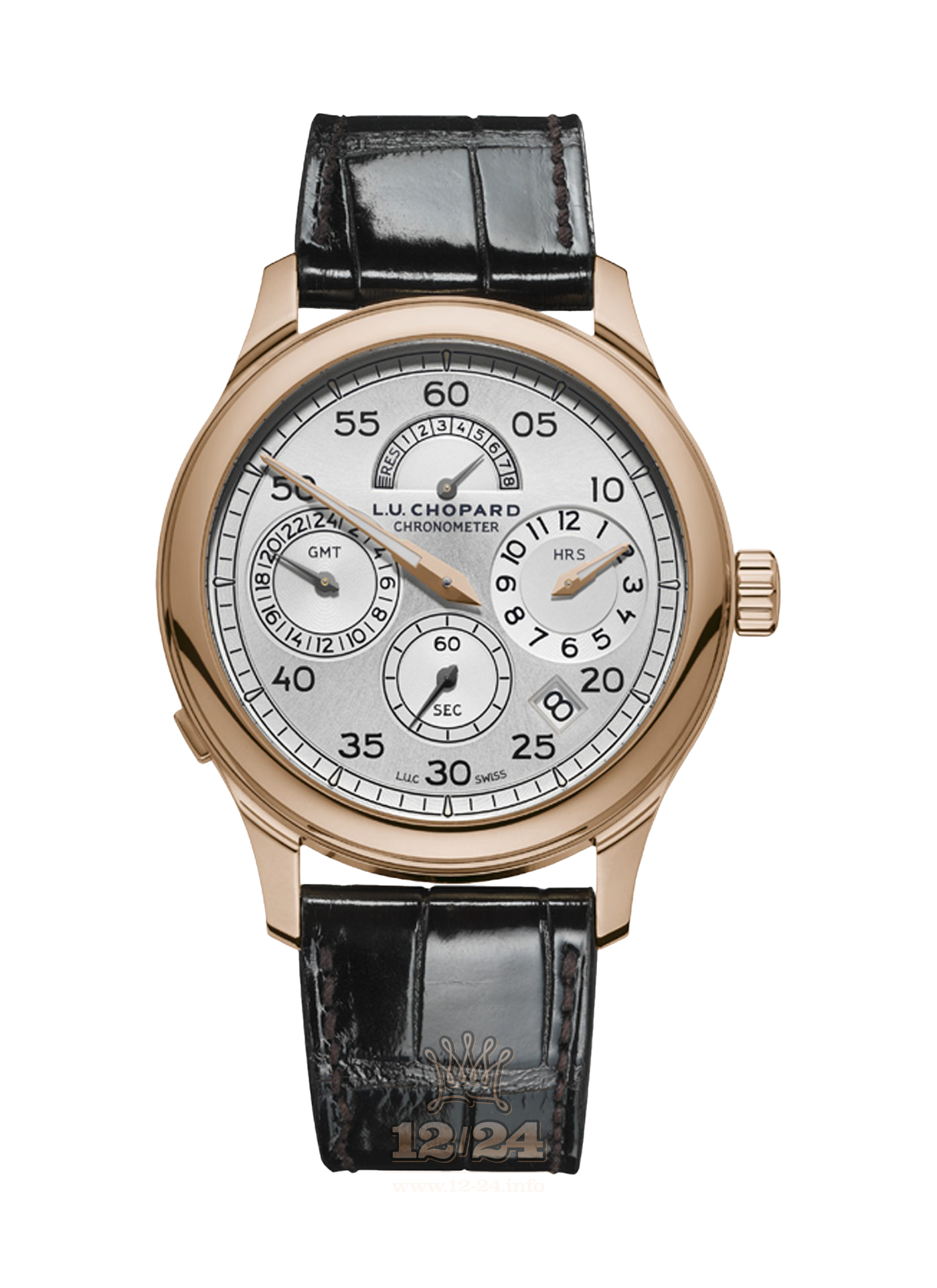 Chopard L.U.C Watch 161971-5001 43 mm Pink gold Case Silver Dial