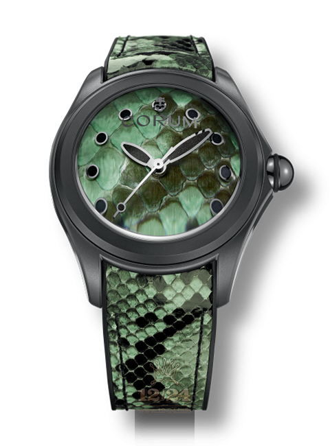 Corum Bubble Watch L082/03192 47 mm Stainless steel PVD coating Case Green Dial