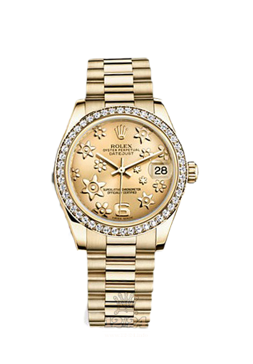 Rolex Datejust Watch 178288-0049 31 mm Yellow gold Case Golden Painted Dial