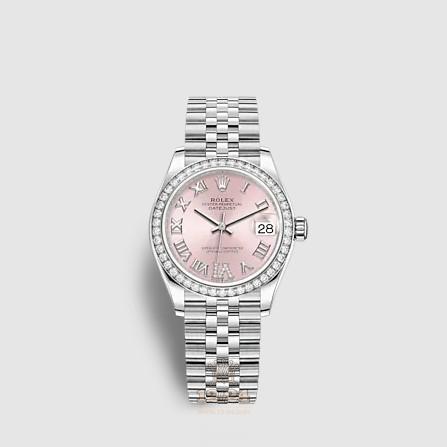 Rolex Datejust Watch 278384rbr-0028 31 mm Stainless steel White gold Case Pink Dial