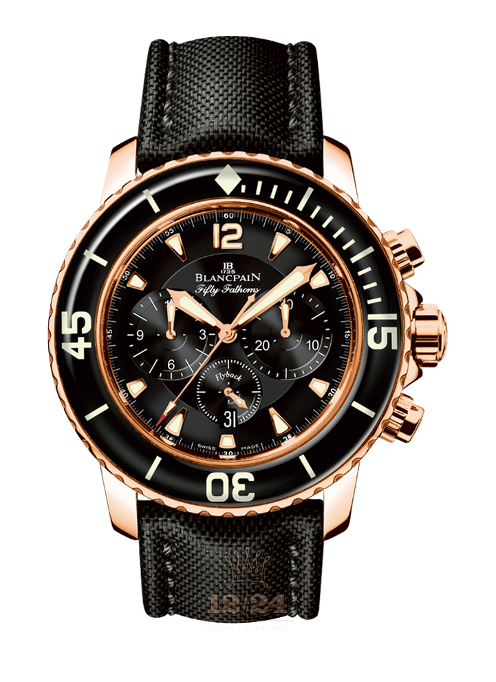 Blancpain Fifty Fathoms Watch 5085F-3630-52 45 mm Red gold Case Black Dial