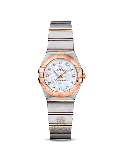 Omega Constellation Watch 123.20.24.60.55.001 24 mm Steel / Pink gold Case White Dial