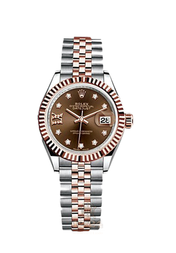 Rolex Datejust Watch 279171-0003 28 mm Steel / Pink gold Case Brown (chocolate) Dial