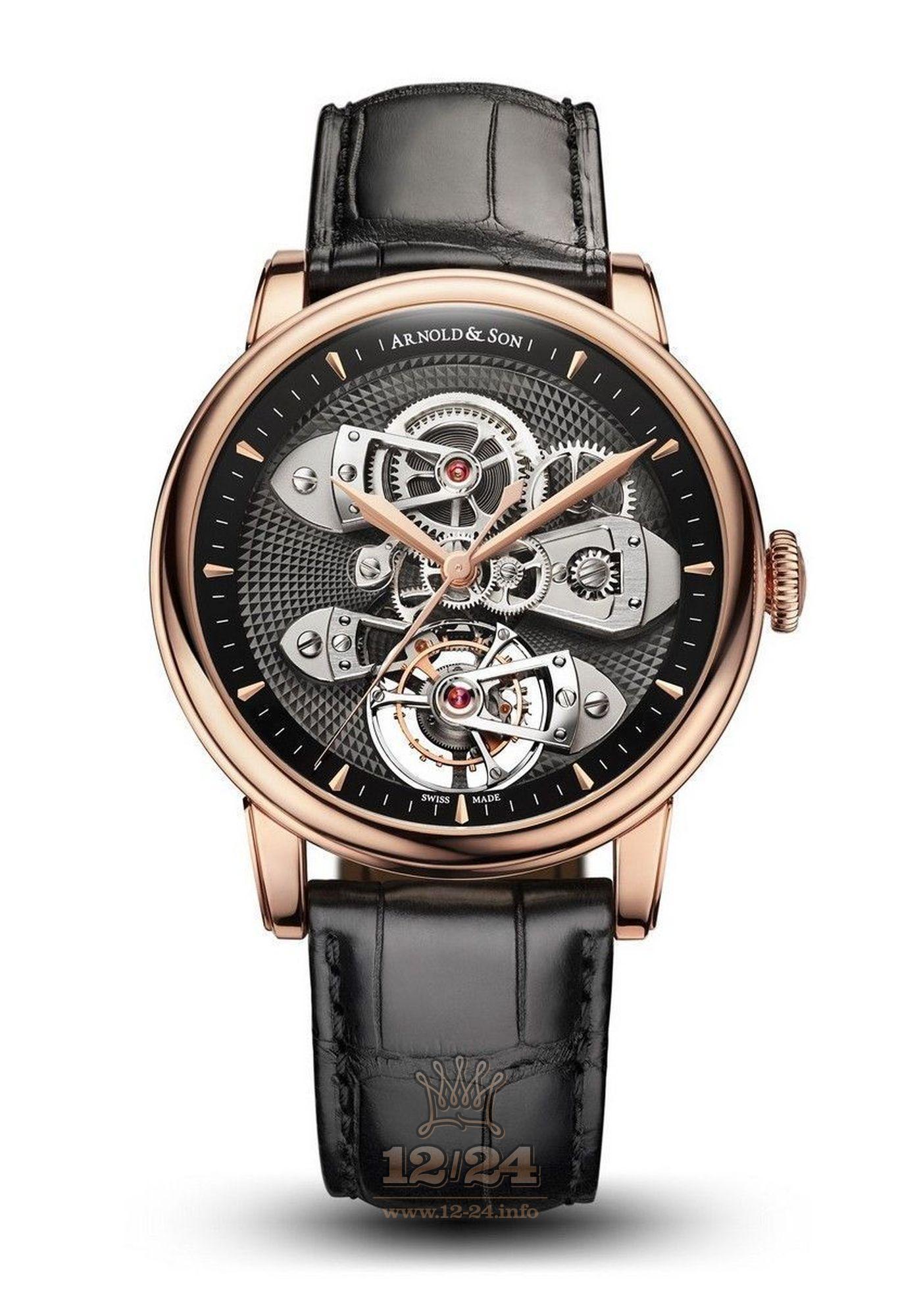 Arnold Son Royal Collection Watch 1TEAR.G01A.C113A 44 mm Red gold Case Black Dial