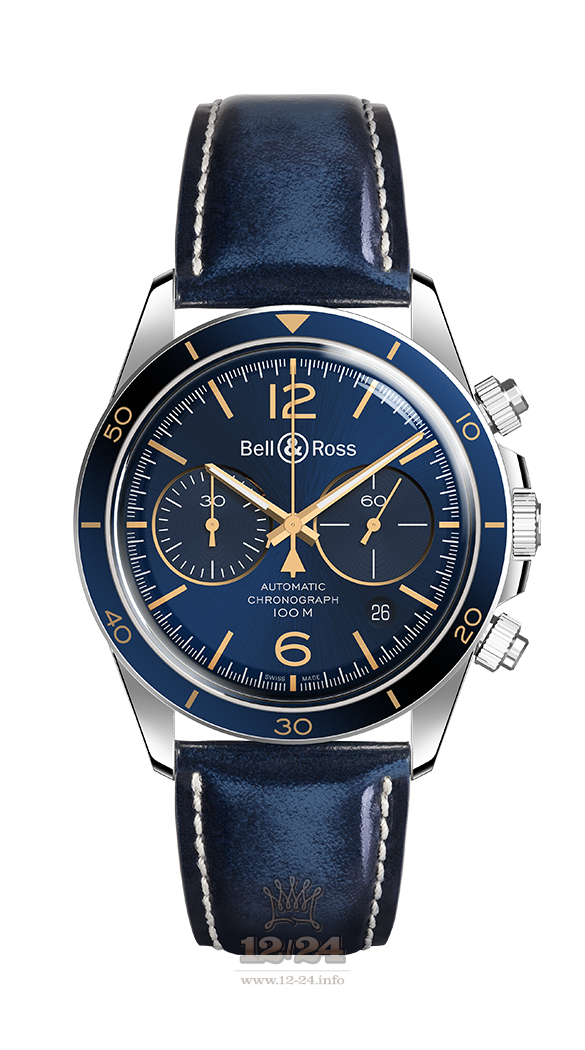 Bell & Ross Vintage Watch BRV294-BU-G-ST/SCA 41 mm Stainless steel Case Dark blue Dial