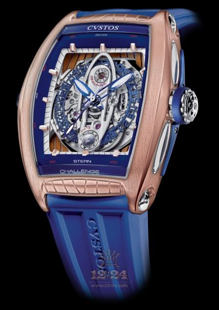 Cvstos Challenge Watch Challenge GT Sea-Liner Red Gold Pink gold Case Silver Dark blue Dial