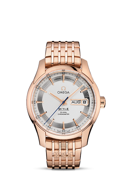 Omega Hour Vision Watch 431.60.41.22.02.001 41 mm Pink gold Case Silver Dial