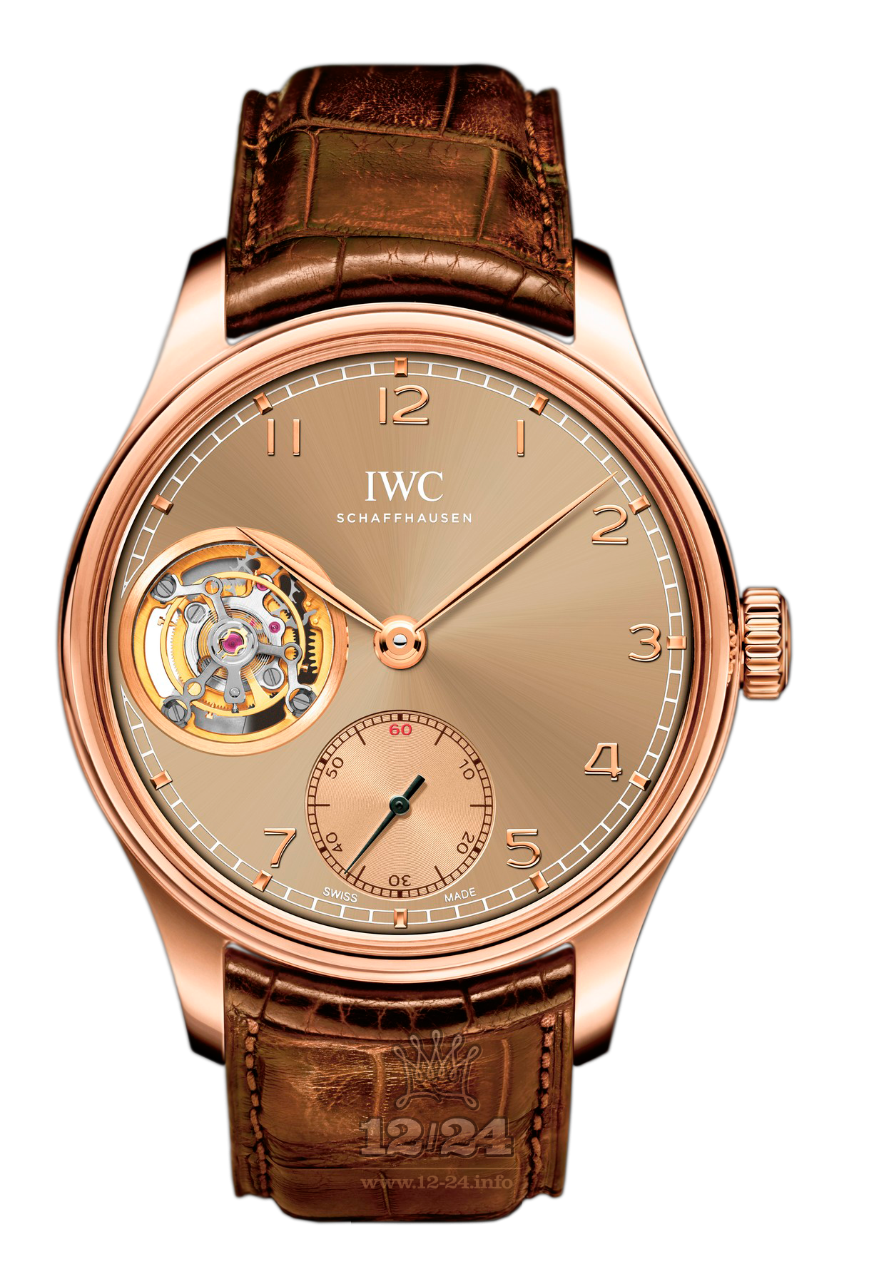 IWC Portugieser Watch IW546304 43 mm Pink gold Case Golden Dial
