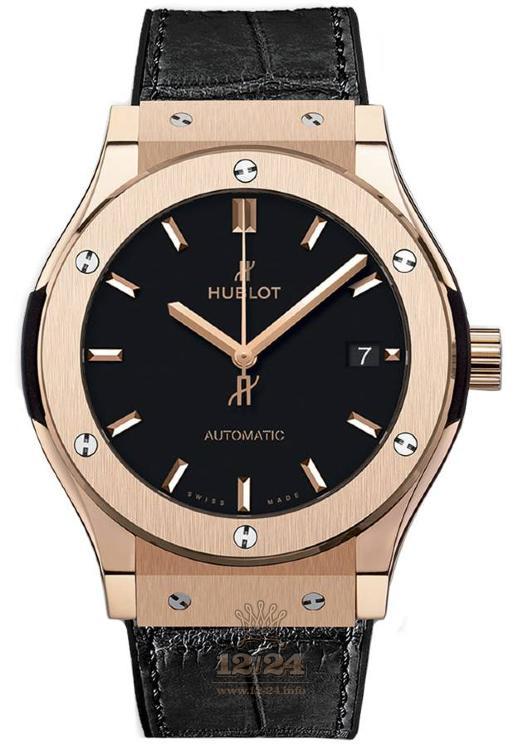 Hublot Classic Fusion Watch 542.OX.1181.LR 42 mm Pink gold Case Black Dial