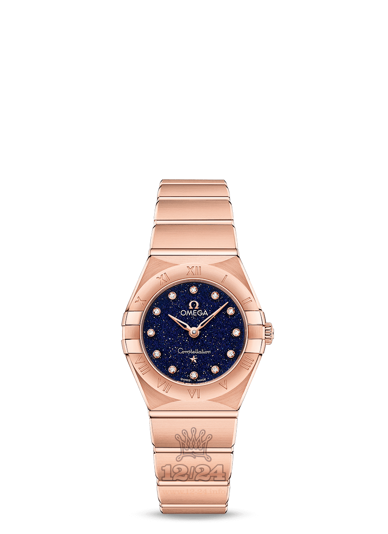 Omega Constellation Watch 131.50.25.60.53.002 25 mm Pink gold Case Dark blue Dial