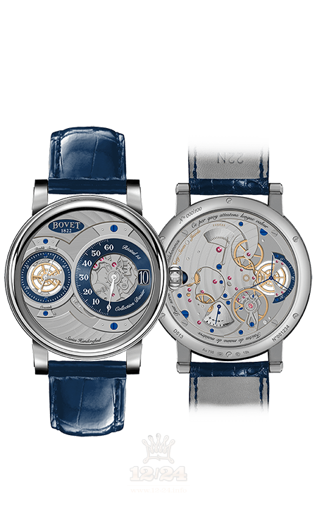 Bovet Dimier Watch R150008 42 mm White gold Case Dark blue Dial