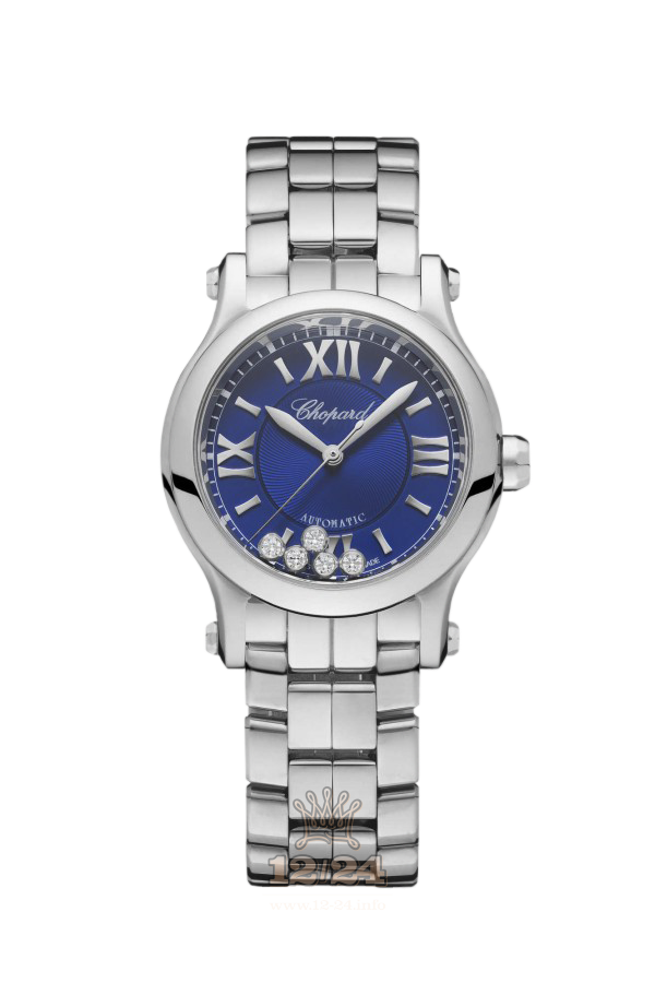Chopard Happy Diamonds Watch 278573-3007 30 mm Stainless steel Case Dark blue Dial