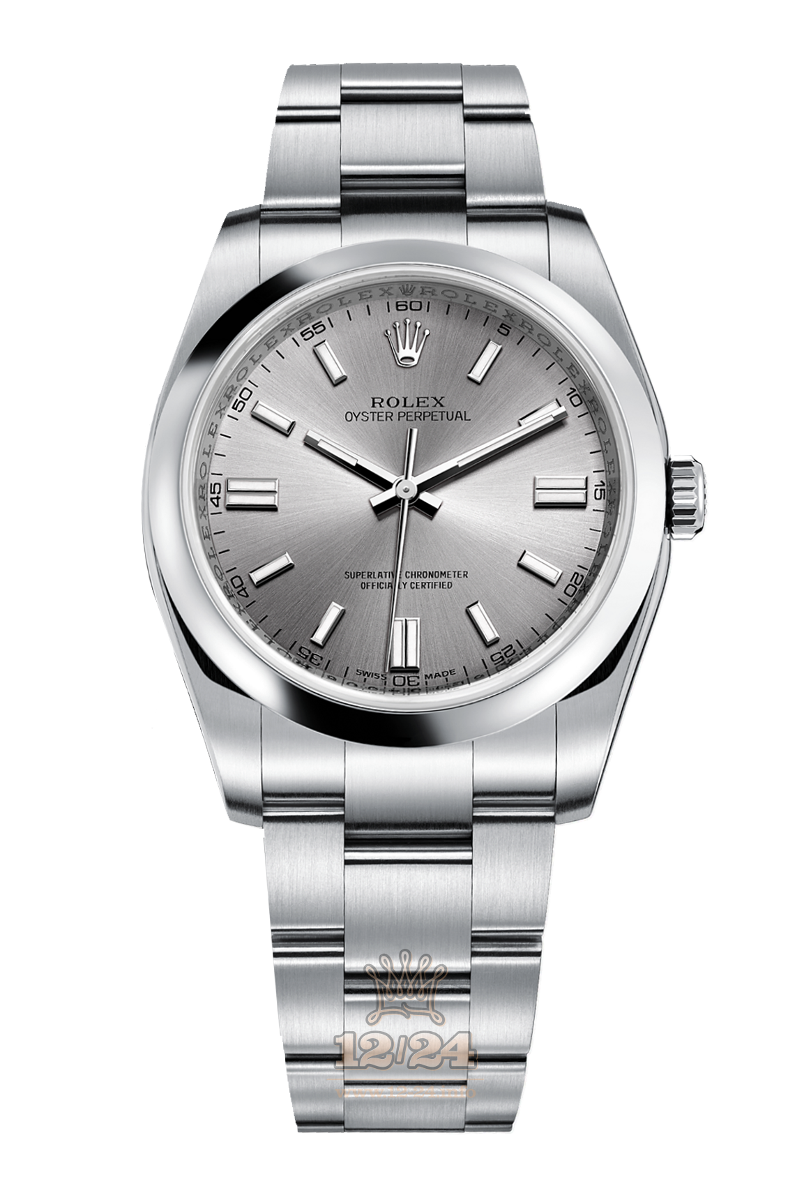 Rolex Oyster Perpetual Watch 116000-0009 36 mm Stainless steel Case Gray Dial