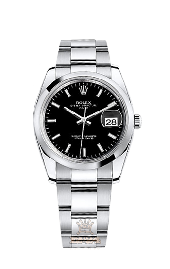 Rolex Day-Date Watch 115200-0004 34 mm Stainless steel Case Black Dial