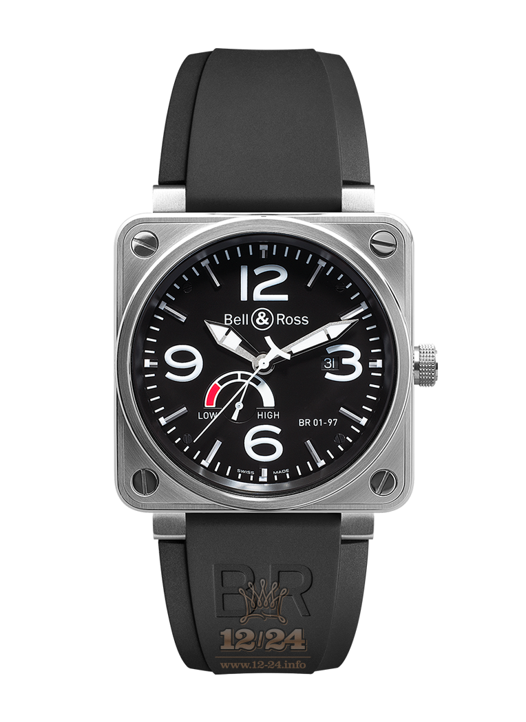 Bell & Ross Instruments Watch BR0197-BL-ST 46 mm Stainless steel Case Black Dial
