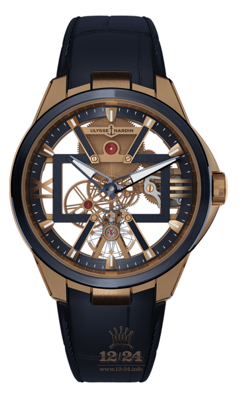 Ulysse Nardin Executive Watch 3716-260/03 42 mm Pink gold Titanium PVD coating Case