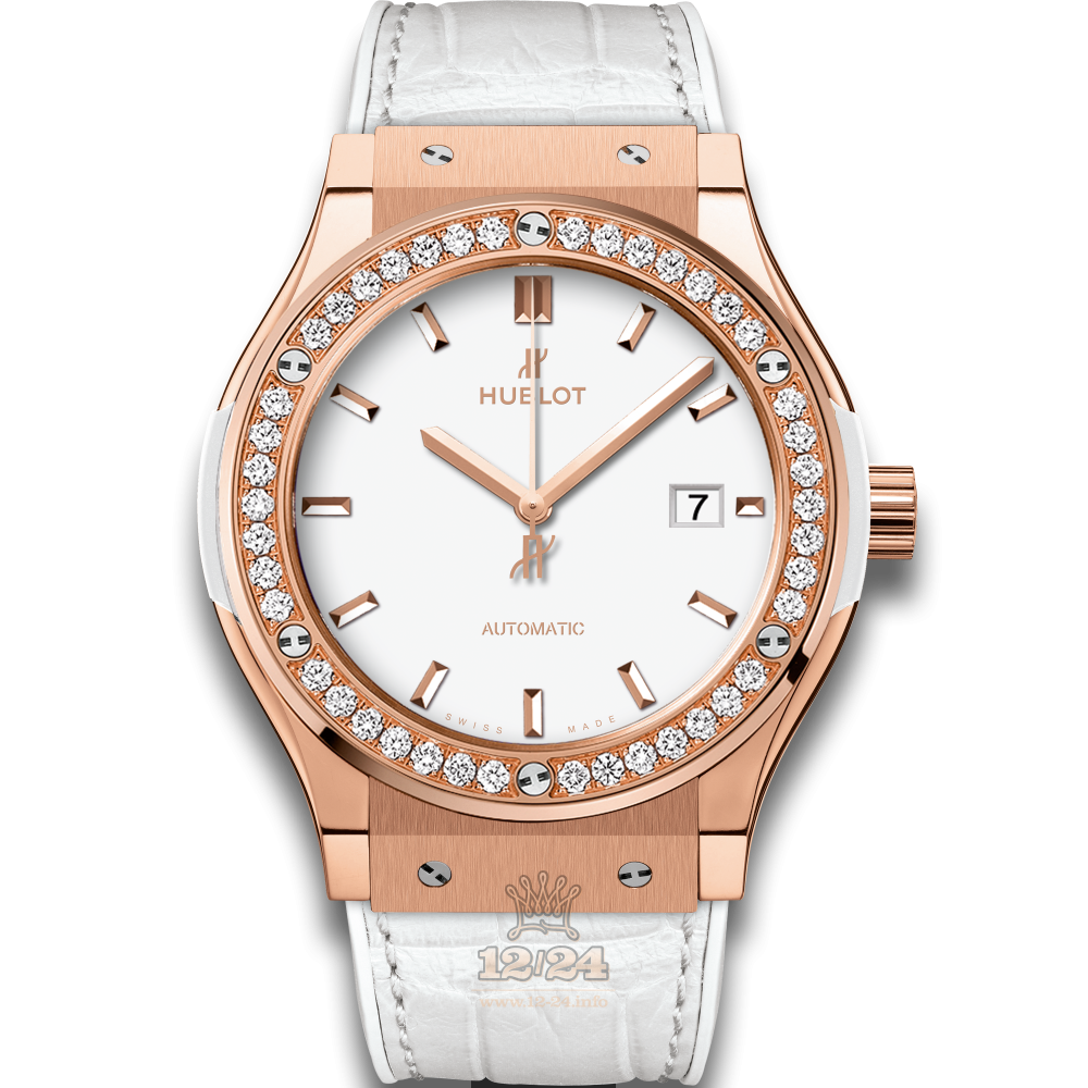Hublot Classic Fusion Watch 542.OE.2080.LR.1204 42 mm Red gold Case White Dial
