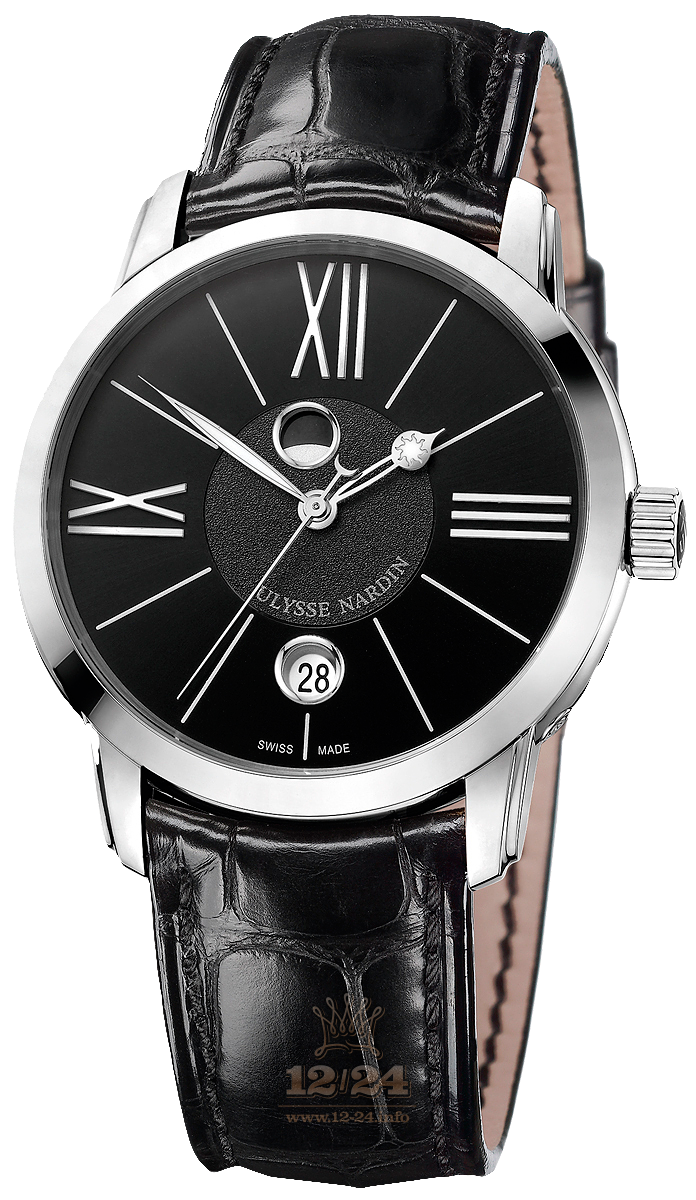 Ulysse Nardin Classic Watch 8293-122-2/42 40 mm Stainless steel Case Black Dial