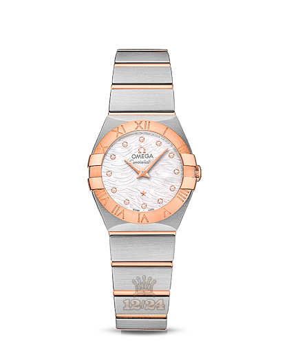 Omega Constellation Watch 123.20.24.60.55.007 24 mm Steel / Pink gold Case White Dial