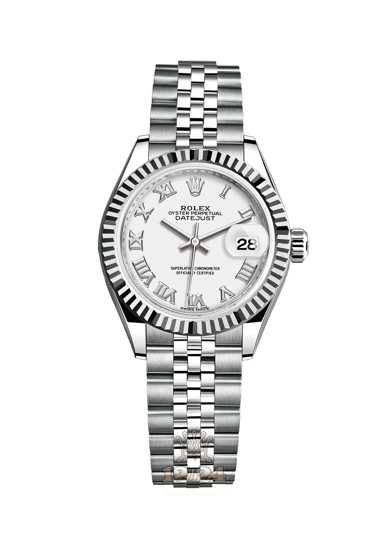 Rolex Datejust Watch 279174-0019 28 mm Steel / White gold Case White Dial