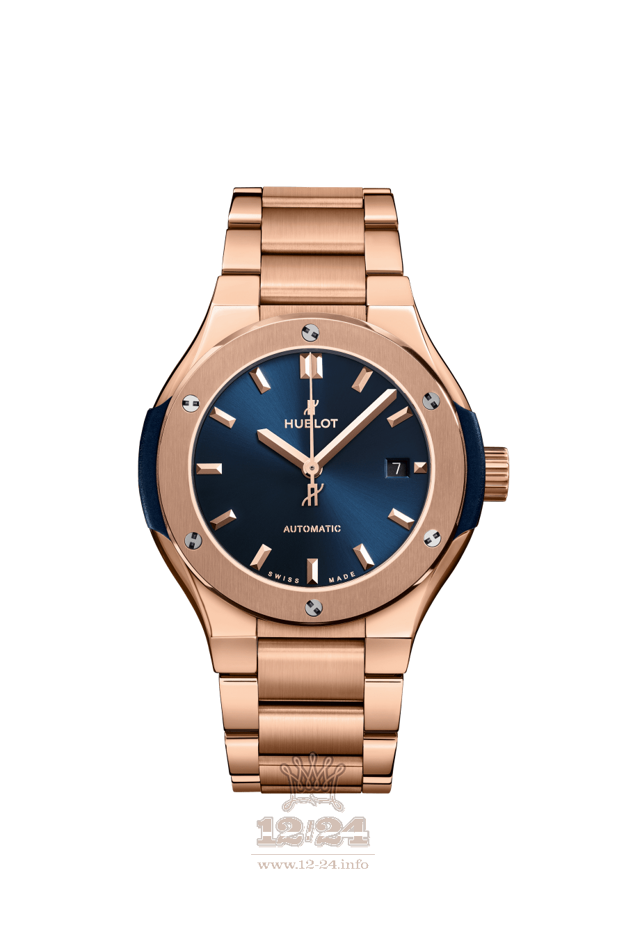 Hublot Classic Fusion Watch 585.OX.7180.OX 33 mm Pink gold Case Dark blue Dial