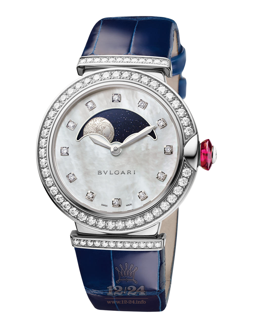 Bvlgari Lvcea Watch 102687 LUW36AGDL/12MP 36 mm White gold Case White Dial