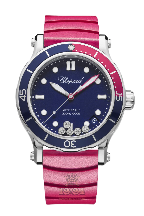 Chopard Happy Diamonds Watch 278587-3002 40 mm Stainless steel Case Dark blue Dial
