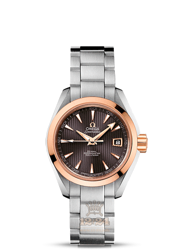 Omega Aqua Terra 150 M Watch 231.20.30.20.06.003 30 mm Steel / Pink gold Case Gray Dial